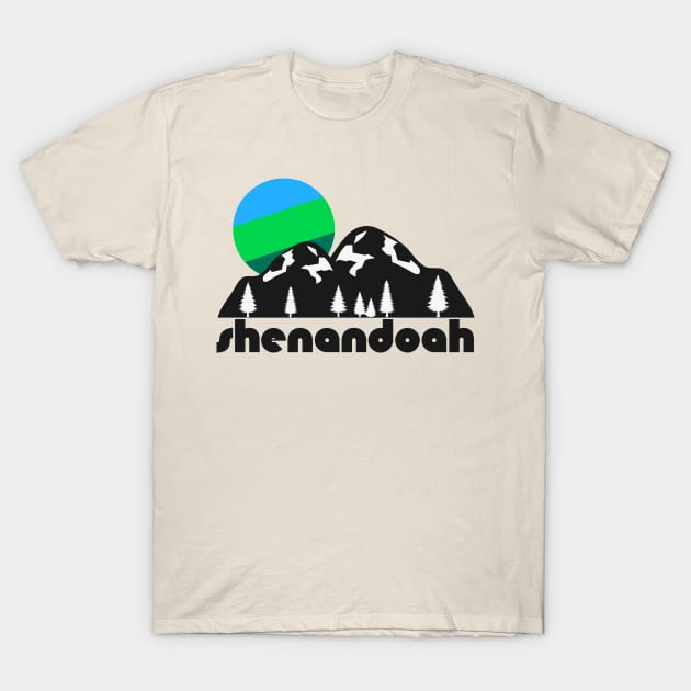 Retro Shenandoah ))(( Tourist Souvenir National Park Design T-Shirt by darklordpug